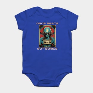 Drop Beats Not Bombs Anti-War Alien Baby Bodysuit